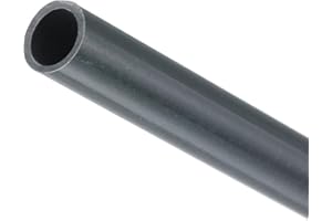 MACHSWON Tubo de PVC de 7 mm de diámetro interior, 9 mm de diámetro exterior y 200 mm de longitud, tubo rígido redondo de plástico de alto impacto para manguito de cable de drenaje (gris oscuro)