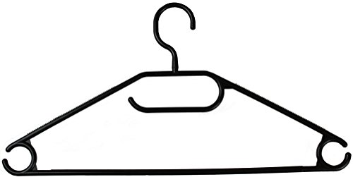 Sustania Kleiderbügel 50 Stück Wäschebügel Kunststoff drehbar SCHWARZ