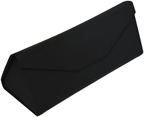 WOLA Glasses case black - folding sunglasses case in black made of light but stable paper, folding glass box spectacle case for large glasses or sunglasses