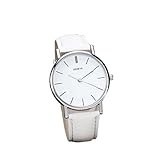 Damen-Handgelenk Uhren, franterd Retro Design Leder Band Legierung Quarz