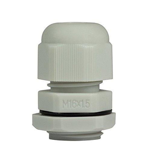 Preisvergleich Produktbild Faconet® 10x Kabelverschraubung M16 grau, Netzwerkkabel LAN sichern Schutz Zugentlastung 10er Set, IP68, Cable Gland (M16 grey)