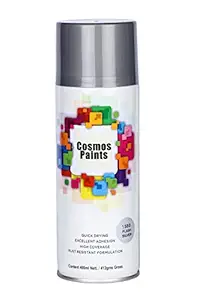 Cosmos Paints Flash Silver Metallic Spray Paint 400ml