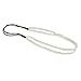 Womens Elastic Pearl Hair Hoop Hair Band Headband (White)