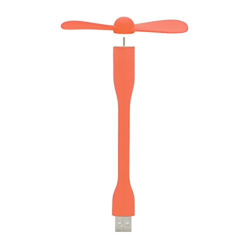 iProtect USB Ventilator flexibel aus Silikon Portable Cooling Fan in Orange - 2