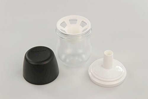 TUPPERWARE Allegra Zuckerstreuer 300ml schwarz weiß Zuckerhut Zucker sugar sucre - 3
