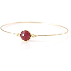 Zarter Armreif mit Rubin Brautschmuck Hochzeit Braut