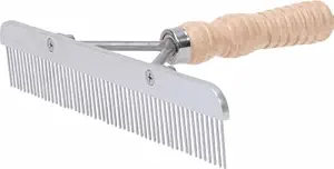 Weaver Leather Blunt Tooth Comb with Wood Handle and Stainless Steel Replacement Blade