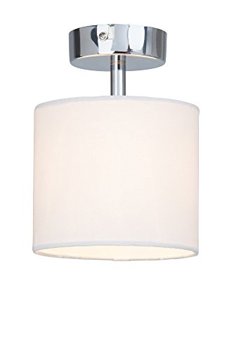Lámpara de techo; Lámpara de techo de foco, 1-lámpara de techo con pantalla de tela G9 max, 40 W