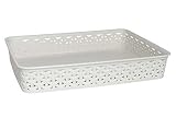 Curver Small Faux Rattan Storage Tray Organiser (1.25 Litre)