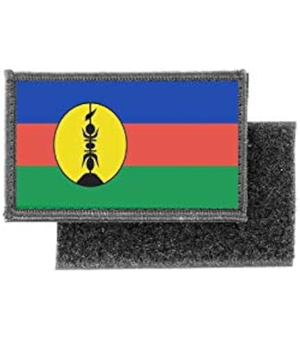 PATCH ÉCUSSON BRODÉ Drapeau NOUVELLE CALEDONIE KANAK Thermocollant EUR