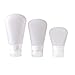 Produktbild MyFriday® Flexibler & nachfüllbar Travel Container Silikon Flaschen 3 Pack 3 Fl Oz/2/FL OZ 1,25 FL OZ Behälter Set BPA-frei TSA Fluggesellschaft zugelassen Carry On Gepäck mit auslaufsicherer Flasche Pack mit Saugnapf (transparent)