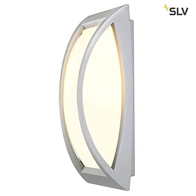 SLV 230444 Meridian 2 Applique Murale Gris argenté E27 ESL, Max. 25 W, IP54, Plastique, Gris argenté,