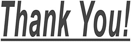 Thank You with underline, pre-inked office rubber stamp (#762001-C), Style C, Red ink, Large size (58 x 18mm)