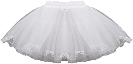 Noriviiq Girl's Hoopless Net Petticoat Kids Flower Girl Underskirt For Bridesmaid