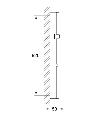 Grohe Euphoria Cube, Brausestange 900mm, feste Bohrlöcher zur Befestigung, chrom - 2