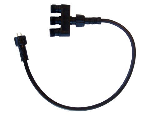 3 Wege Verteiler, Mehrfachstecker für 12V Niedervoltstecksystem IP44, für LED-Beleuchtung und Pumpen, für Außenbereich, Outdoor, Gartenleuchten - 2