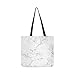 Produktbild Weiße Marmorbeschaffenheit Natürliche Leinwand Tote Handtasche Schultertasche Crossbody Taschen Geldbörsen Für Männer Und Frauen Einkaufstasche