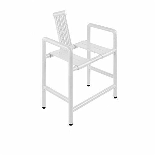 Preisvergleich Produktbild Badezimmer Hocker Edelstahl Küchenstuhl Duschsitz Bank / Behinderte / Schwangere Frau Rutschfeste Matte Duschstuhl Weiß 200 Kg