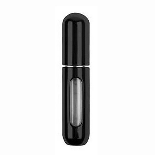SODIAL(R) Mini 5ml Easy Fill Refillable Travel Perfume Atomizer Pump Spray Pocket Bottle black