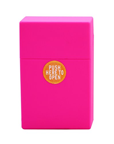ZIGARETTENDOSE mit Sprungdeckel Kunststoff Zigarettenbox Zigarettenetui Etui Case 4 Farben 96 (Pink)