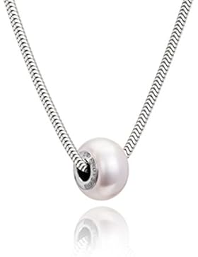 LillyMarie Damen Silberkette Sterlingsilber 925 original Swarovski Elements Beads weiß längen-verstellbar Schmuck-Beutel...