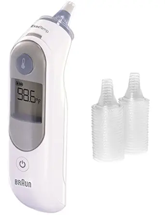 Braun Thermoscan Ear Thermometer with ExacTemp Technology With Braun Lens Filter Refills (KAZ LF40US01)