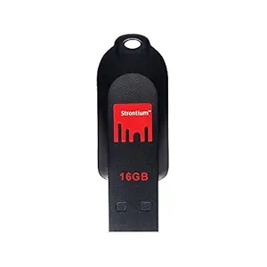 Strontium Pollex 16GB USB Pen Drive (Black/Red)