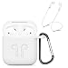 Produktbild Oyamihin Silikon-Etui Halter Skin Waterproof Shock Shock Charging Cover mit Anti-Lost Strap und Schlüsselanhänger für Apple Airpod - Weiß