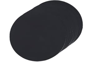 JIHUOO Runde Papierausschnitte, Kraftpapier, Kreise, Ausschnitte, runde Blanko-Karten, Klassenzimmer, Pinnwand-Dekorationen, Schwarz, 8 cm, 100 Stück