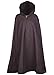 Produktbild Mittelalter Umhang mit Kapuze für Kinder in Braun o. Schwarz - Wikinger LARP Mädchen Jungen (110, Braun)