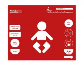 Preisvergleich Produktbild Baby-Bereitstellungsplane Feuerwehr (Wickelunterlage als Geschenk zur Geburt) von WEBER RESCUE