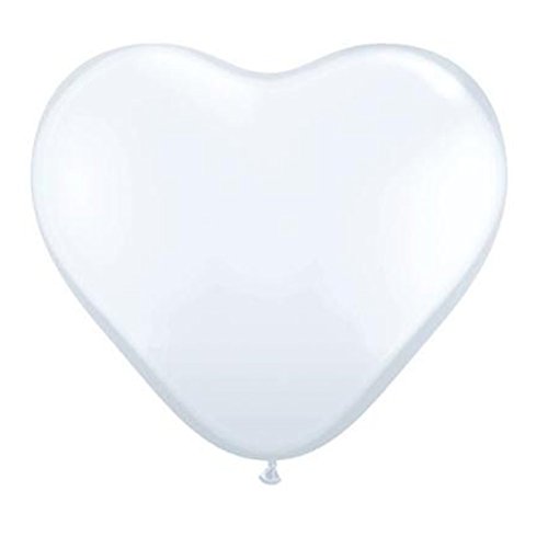 Anokay Herzluftballons Weiß Rosa Hochzeitsballons Helium-Ballons Set von 50 für Hochzeit Valentinstag - 3