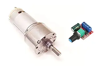 ERH India 12v DC Gear Motor 12V 200-1000 RPM Johnson Geared Motor WITH Metal Gear Box DC Geared Motor High Torque DC Gear Motor for DIY Robotics Kits and Projects with PWM Motor Speed Controller