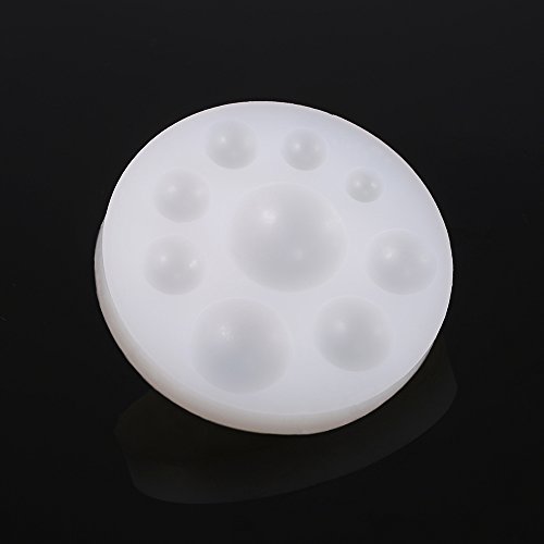 Anself DIY Gießform Epoxy Schmuckguss-Form für Schmuck und Nagel Deko, Kleine und große runde Vertiefungen - 8