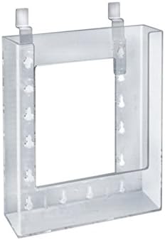 ClipLock A5 Leaflet Holder with Slat Wall Mounting Clip - Clear (Pack of 5)