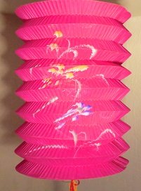 Papierlampions farbig sortiert Chinesische Laternen zu Dekozwecken im 4er Pack; handgeklebt und geschnitten - 2