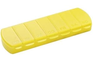 ‎LBM-SHOPPING Pillendose"Seven Days" mit 7 Fächern in gelb