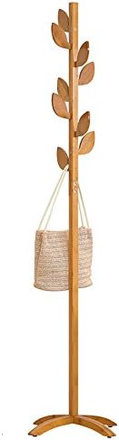 Coat Racks ZHIRONG Fashion Floor-standing Bamboo Arts Hangers Bedroom 9 Hooks Clothes Rack Living Room Bag Rack Hat Rack 175*45CM