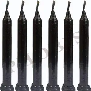 Phobis Spell Candles: Black Taper Candle, Household Candle (Pack of 12) (4.5 INCH)