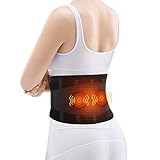 Ceinture Chauffante Dos Électrique avec Massage par Vibrations, Ceinture Lombaire de Maintien Chauffage pour le bas du dos, Abdomen, soulagement de la douleur sciatique (la batterie n'est PAS incluse)