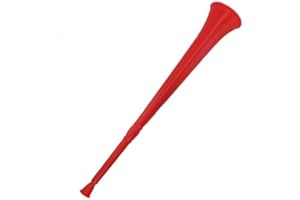 Lot de 3 - Corne Fan Vuvuzela Rouge 48cm