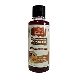 Khadi Pure Herbal Woody Sandal & Honey Shampoo, 210 ml