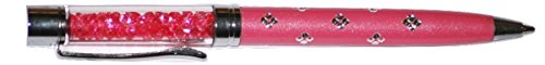 Qualitäts-Kugelschreiber mit Swarovski-Kristallen. FREIE NACHFÜLLUNG (ROSA) - 3