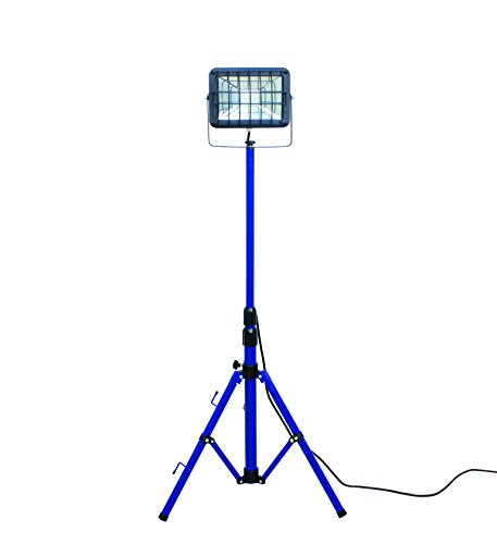 as - Schwabe Chip-LED-Strahler 30 W auf Stativ, IP 65 Baustrahler für Aussen und Baustelle, Blau a_plus, 1 Stück, 46403