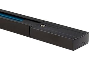 ONSSI® Carril Monofasico de 2 Hilos 2 Metros (Pack 5) Negro Para Instalar y Colocar Focos LED Aluminio Rectangular