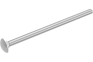 SECCARO Vite a testa tonda piatta M6 x 110 mm, in acciaio inox V2A VA A2, DIN 603/ISO 8677, filettatura completa, 20 pezzi