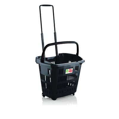 Araven 949749 - Einkaufskorb mit Rollen, 34L, Recyclingmaterial