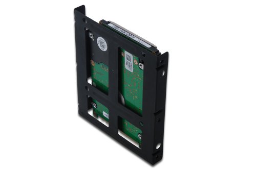 DIGITUS Einbaurahmen für bis zu 2x 6,4 cm 2,5Zoll HDDs + SSDs in 8,9 cm 3,5Z Schacht inkl. Schrauben und Klammer - 2