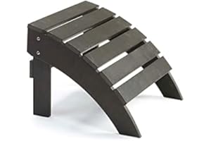 Green Frog Designs Henley Adirondack Footstool - Dark Grey, One Size