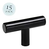 Plano tiradores negro acero inoxidable T Bar